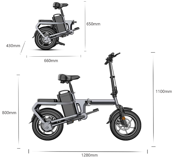折叠电动车-尺寸
